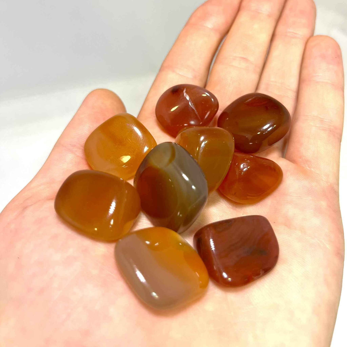 Carnelian Tumbled Pocket Stone (B) by Sacred Crystals