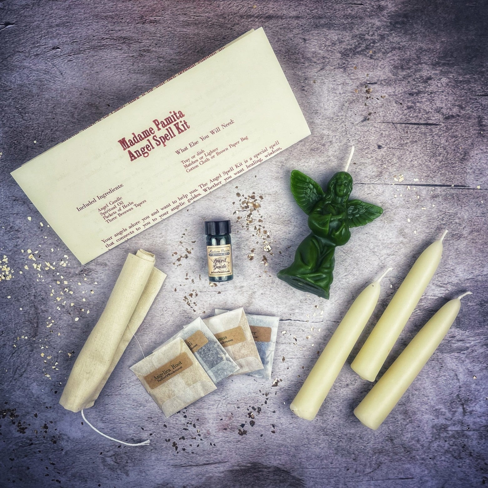 Angel Candle Spell Kit - Connect with Spirit Guides & Divine Blessings by Parlour of Wonders