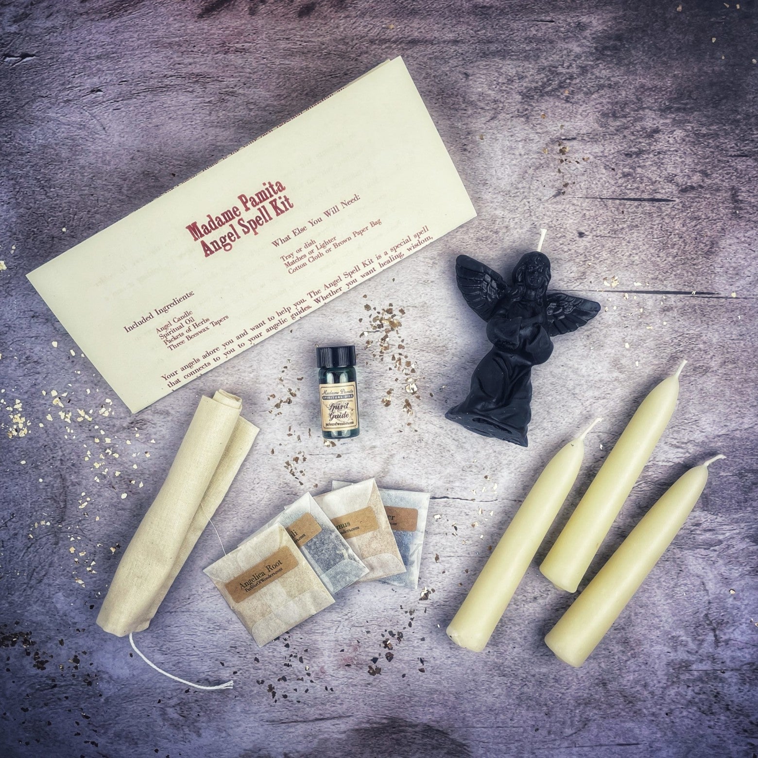 Angel Candle Spell Kit - Connect with Spirit Guides & Divine Blessings by Parlour of Wonders