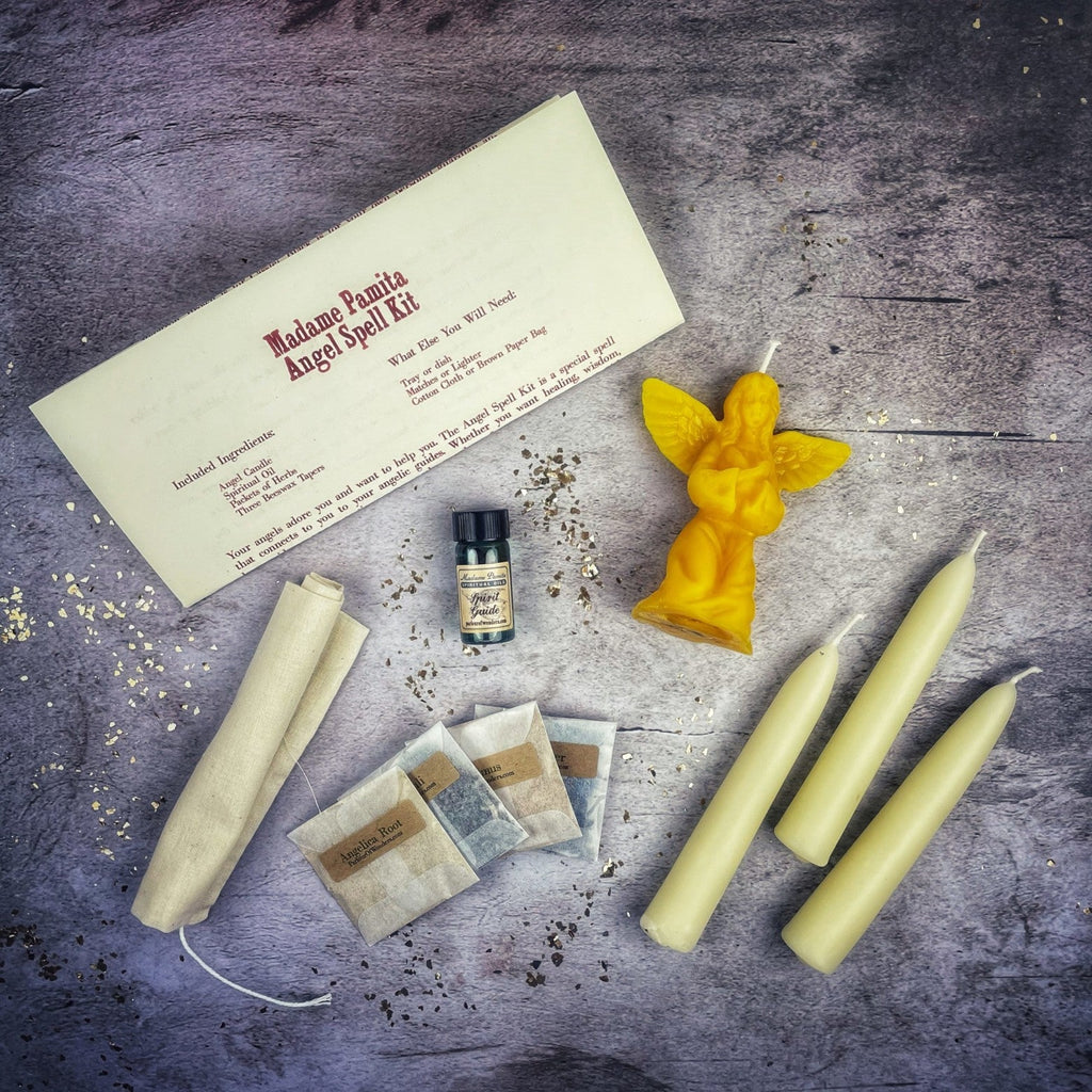 Angel Candle Spell Kit - Connect with Spirit Guides & Divine Blessings by Parlour of Wonders