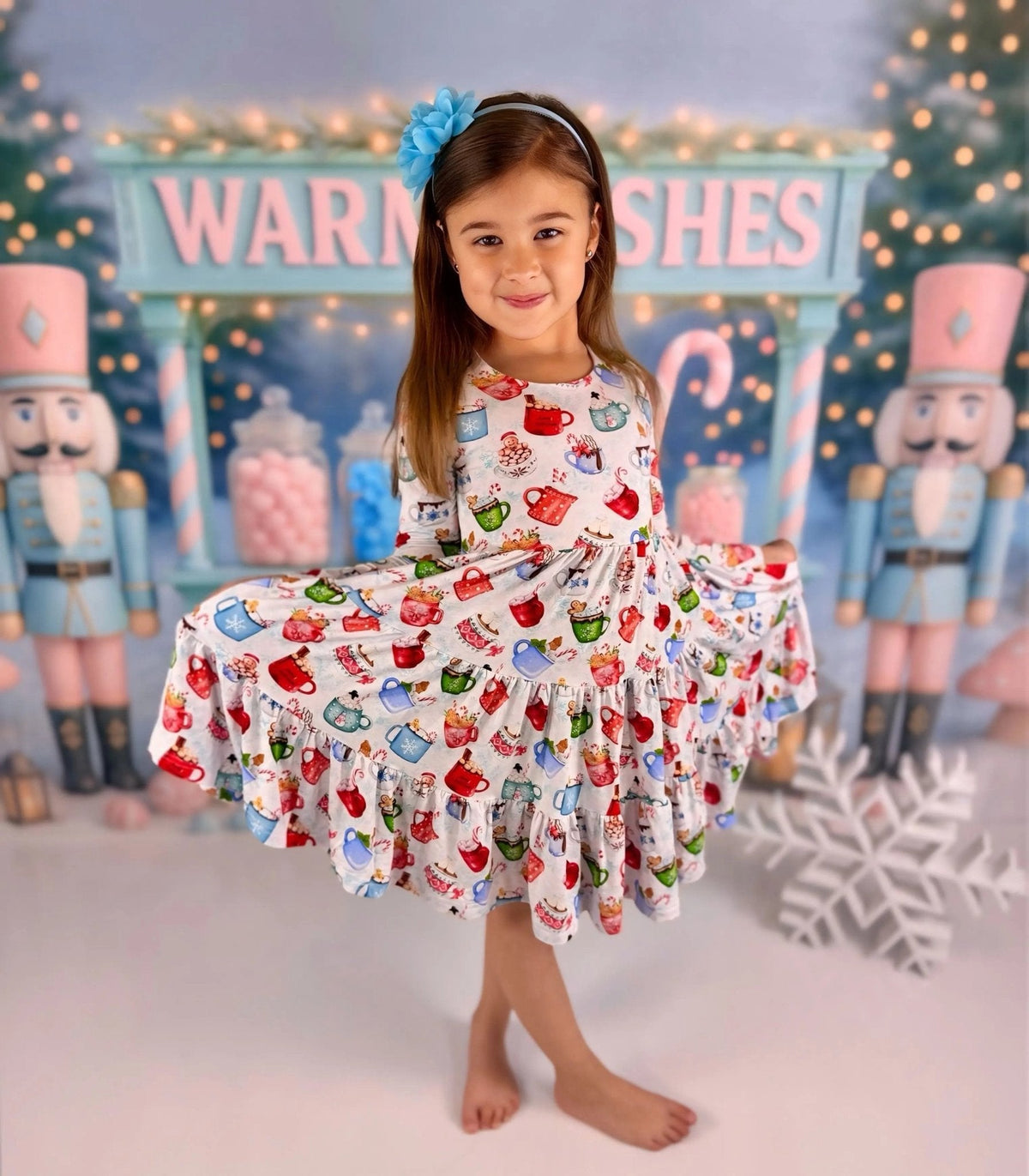 Long Sleeve Twirl Dress & Short Set by Minikin Mischief Clothing Co.