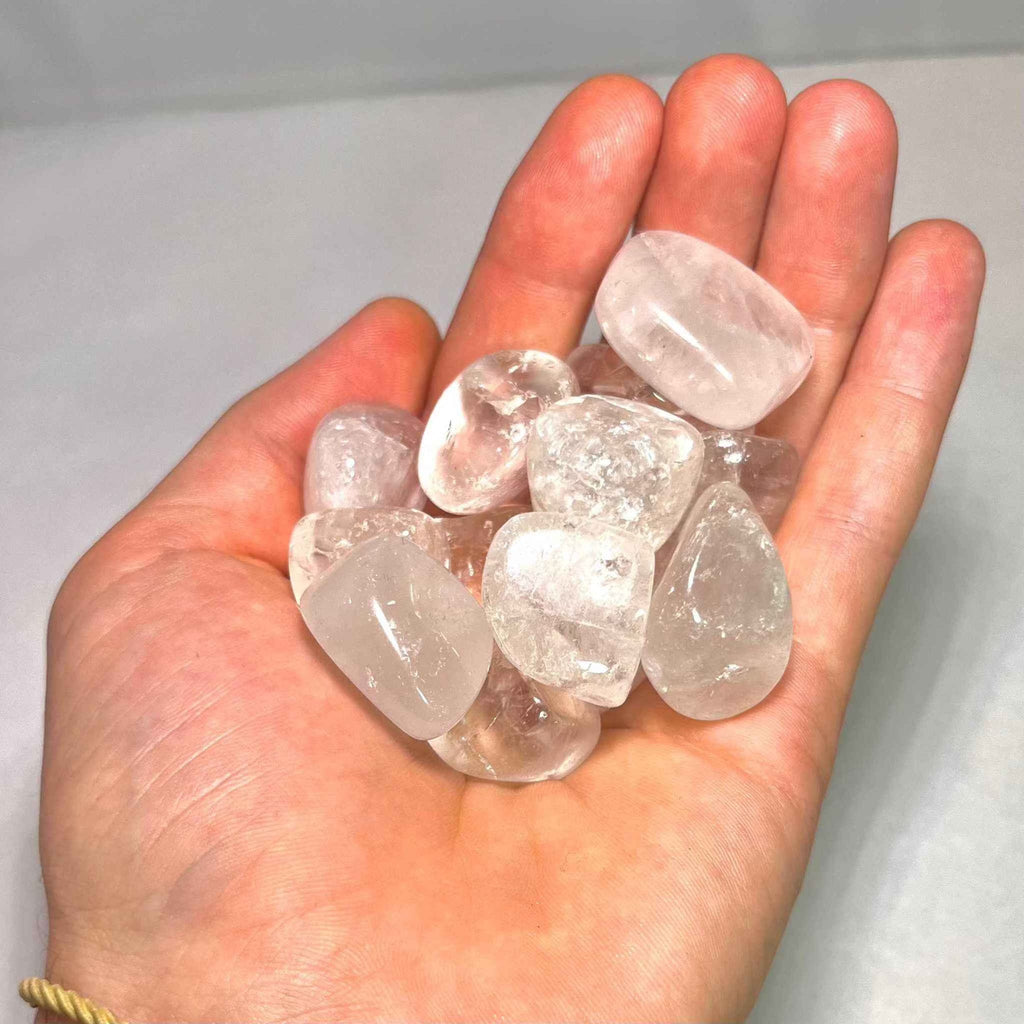 Clear Quartz Tumbled Stone by Sacred Crystals