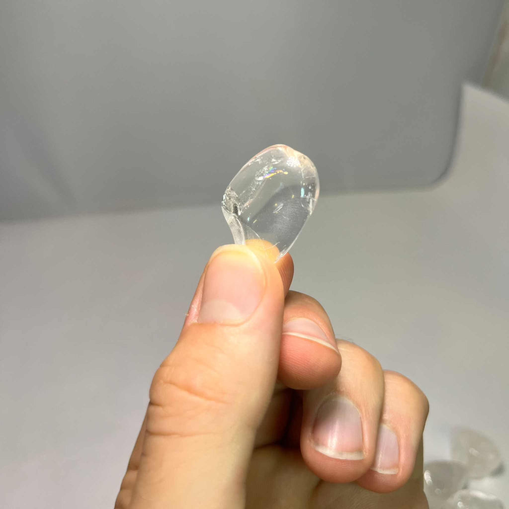 Clear Quartz Tumbled Stone by Sacred Crystals