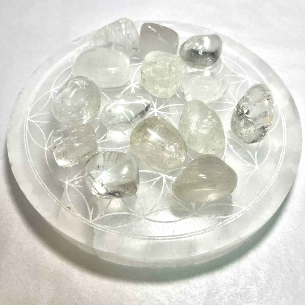 Clear Quartz Tumbled Stone by Sacred Crystals