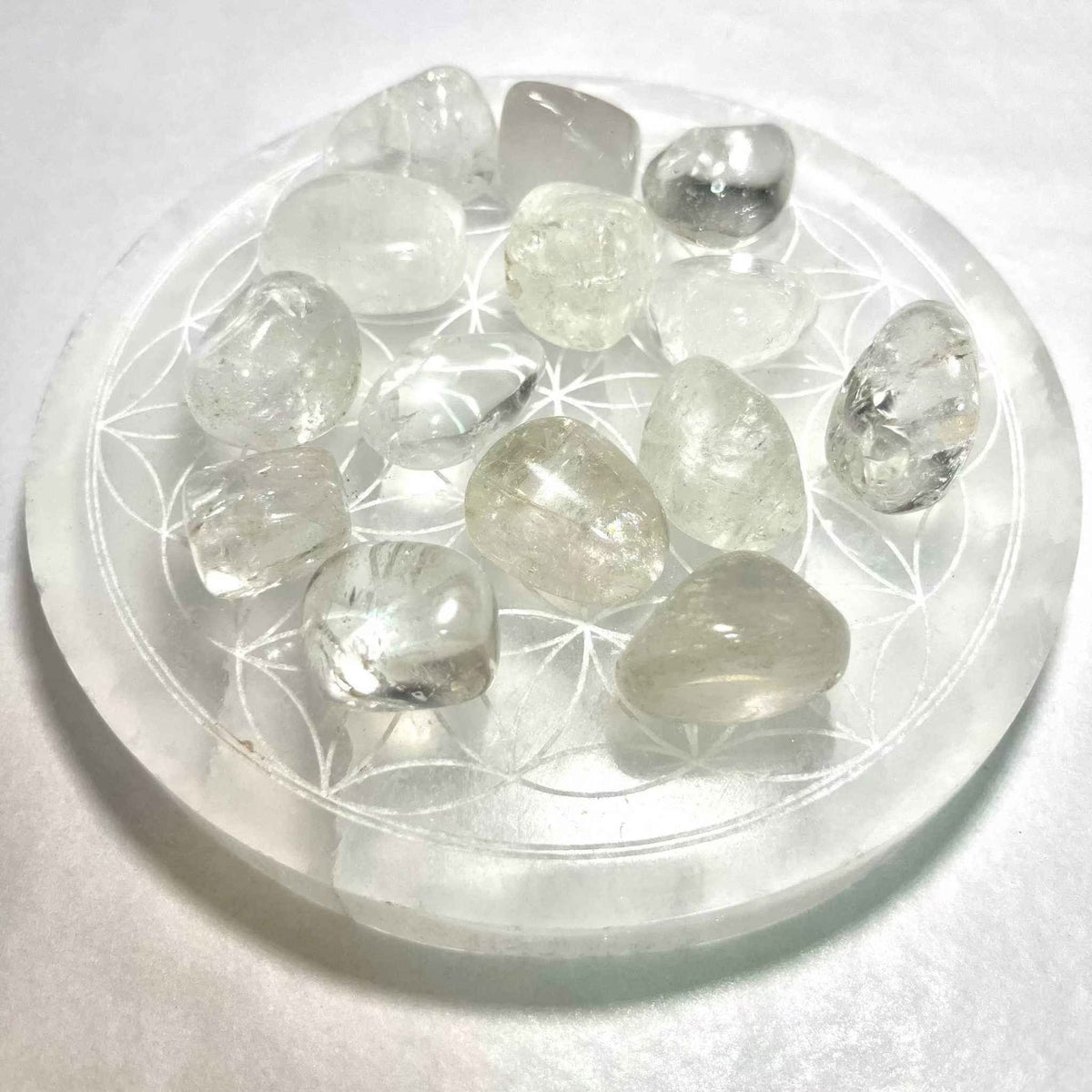 Clear Quartz Tumbled Stone by Sacred Crystals