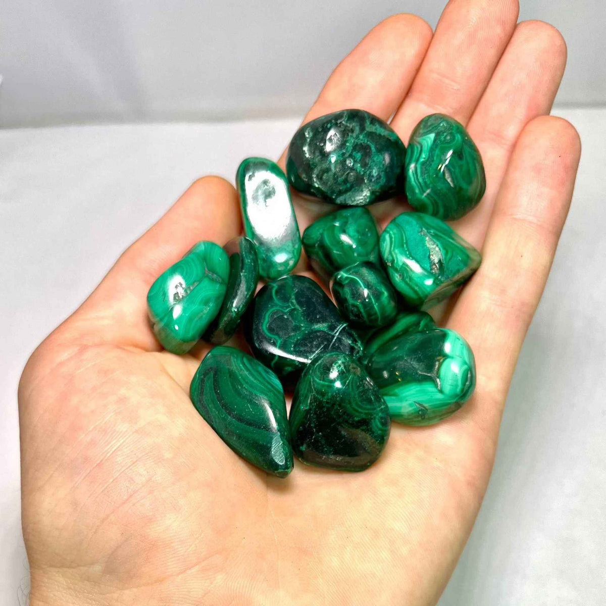 Malachite Tumbled Stone by Sacred Crystals
