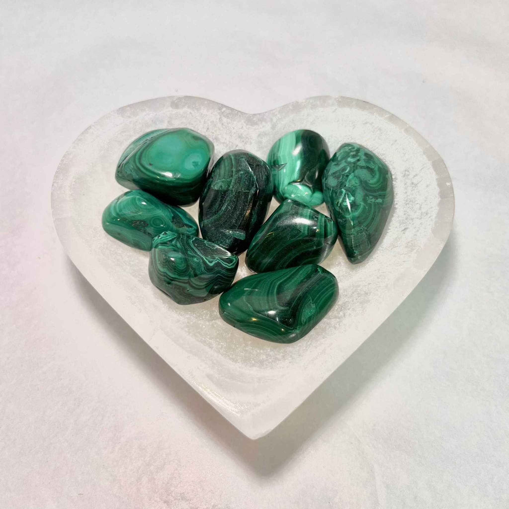 Malachite Tumbled Stone by Sacred Crystals