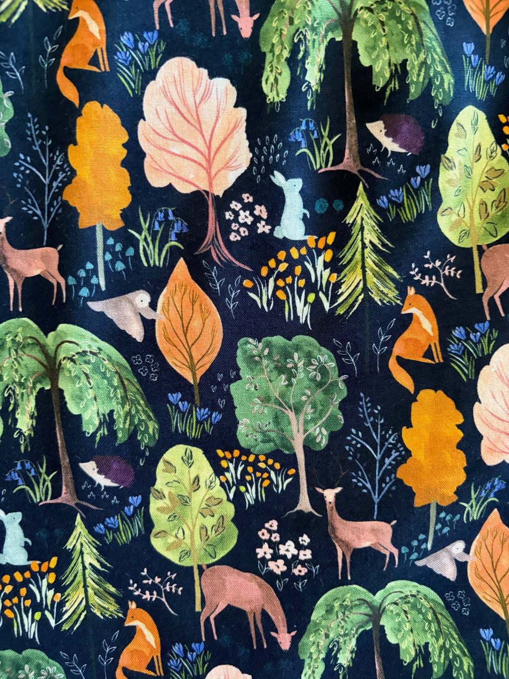 Woodland Vintage Dress in Navy by Retrolicious