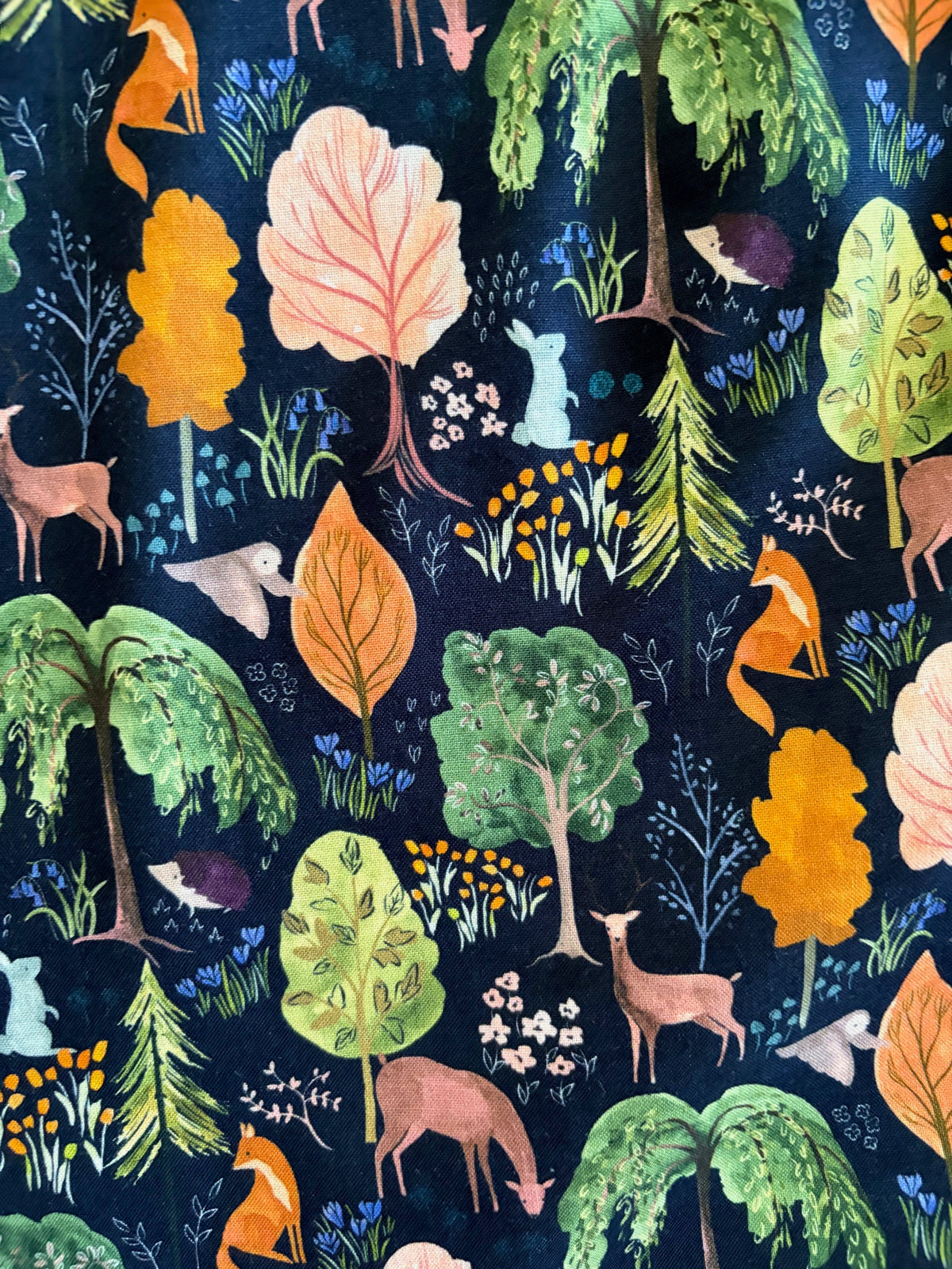 Woodland Vintage Dress in Navy by Retrolicious