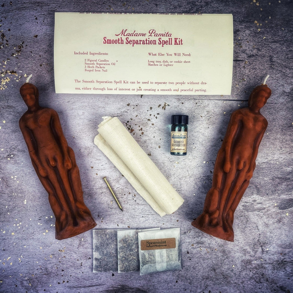 Smooth Separation Candle Spell Kit - Male/Male | Peaceful Parting by Parlour of Wonders