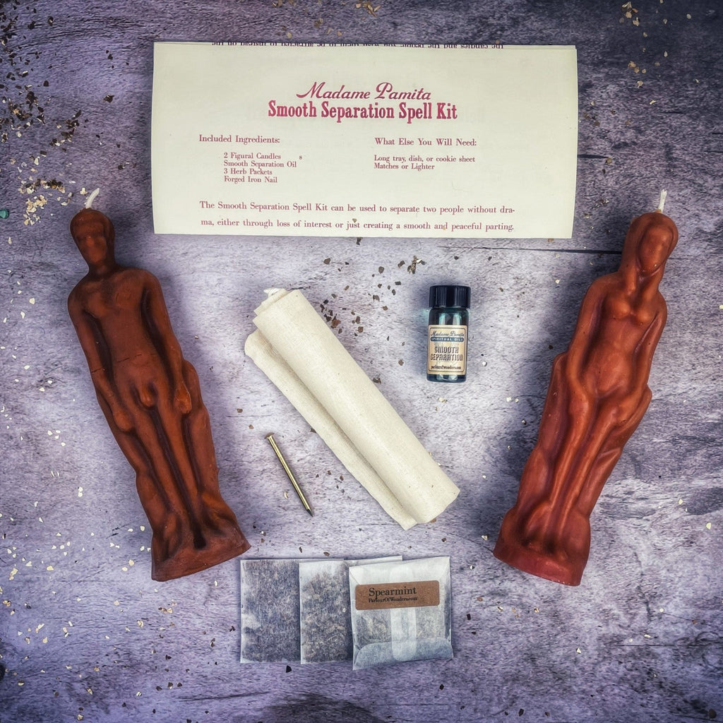 Smooth Separation Candle Spell Kit - Female/Male | Peaceful Parting by Parlour of Wonders