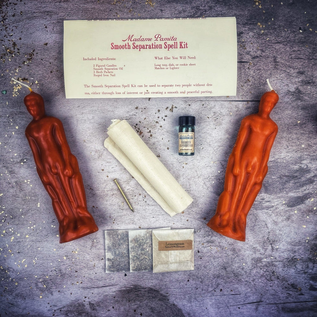 Smooth Separation Candle Spell Kit - Male/Male | Peaceful Parting by Parlour of Wonders