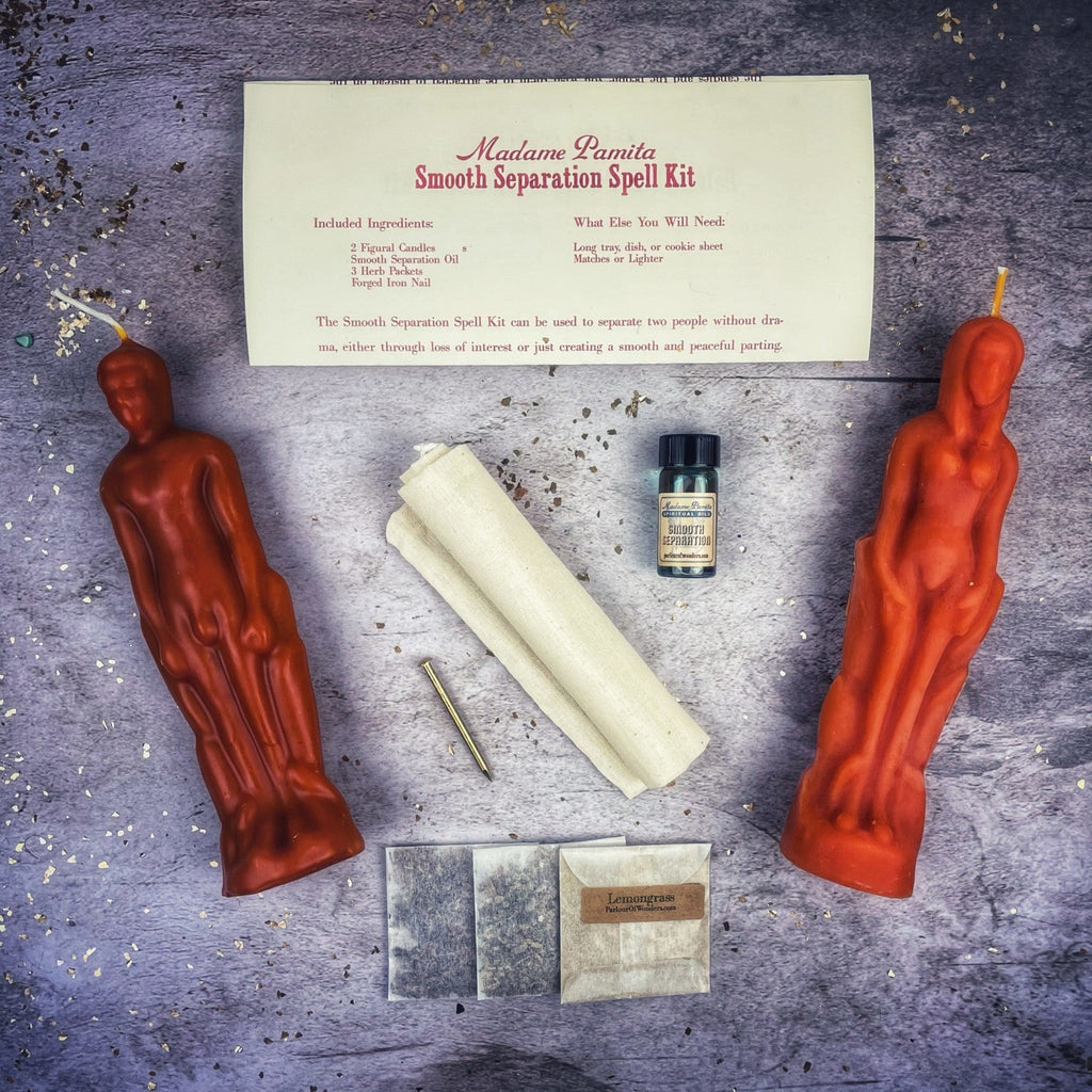 Smooth Separation Candle Spell Kit - Female/Male | Peaceful Parting by Parlour of Wonders