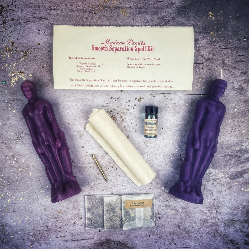 Smooth Separation Candle Spell Kit - Male/Male | Peaceful Parting by Parlour of Wonders