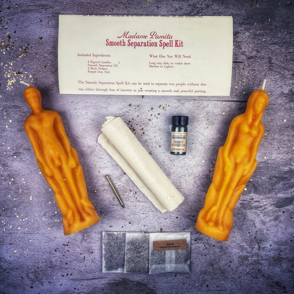 Smooth Separation Candle Spell Kit - Female/Male | Peaceful Parting by Parlour of Wonders