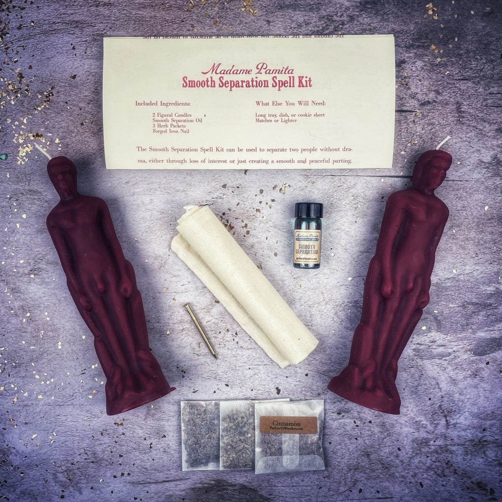 Smooth Separation Candle Spell Kit - Male/Male | Peaceful Parting by Parlour of Wonders