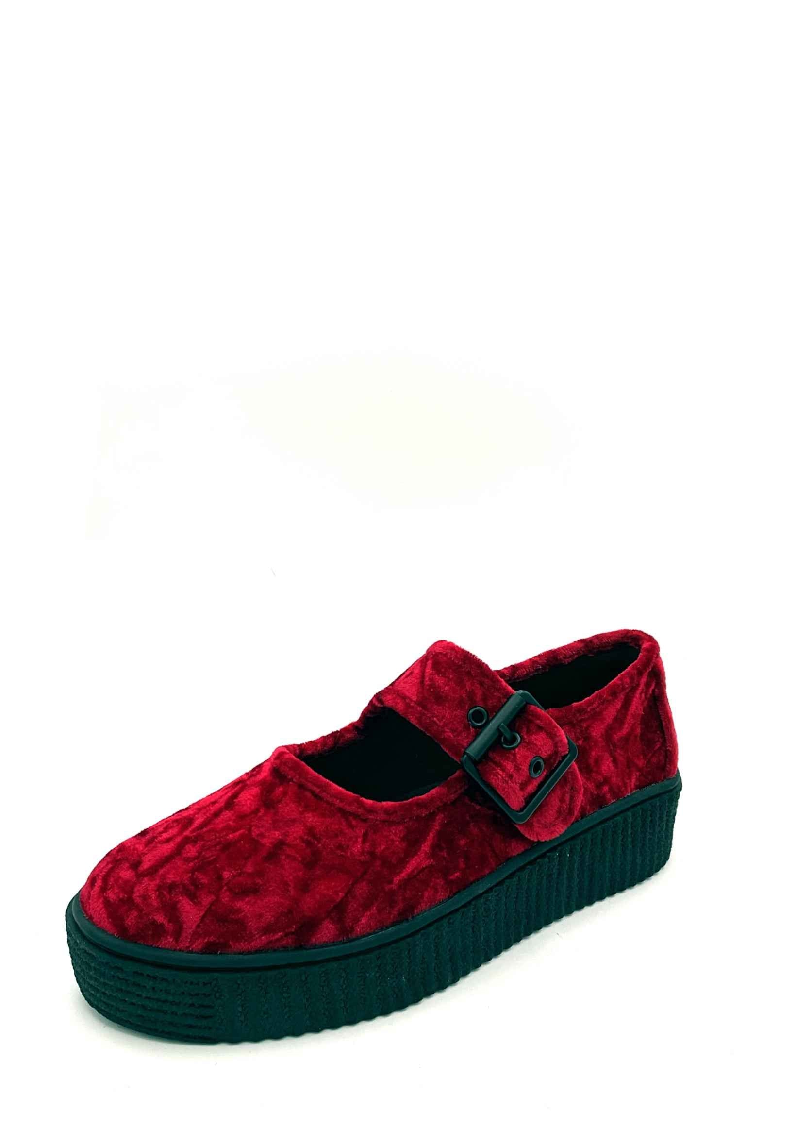 Velvet Crush Maryjane Sneaker - Oxblood by Charla Tedrick