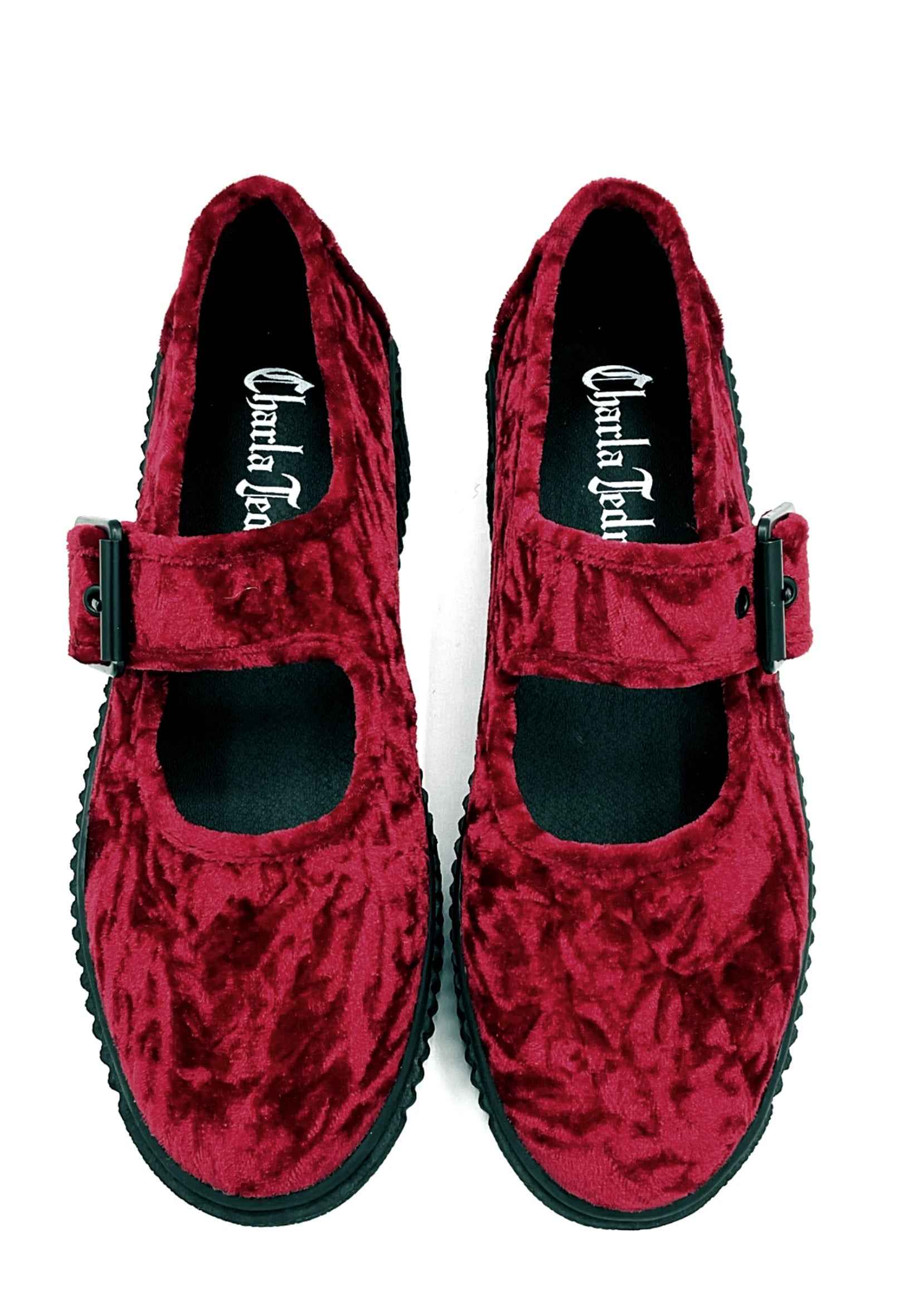 Velvet Crush Maryjane Sneaker - Oxblood by Charla Tedrick