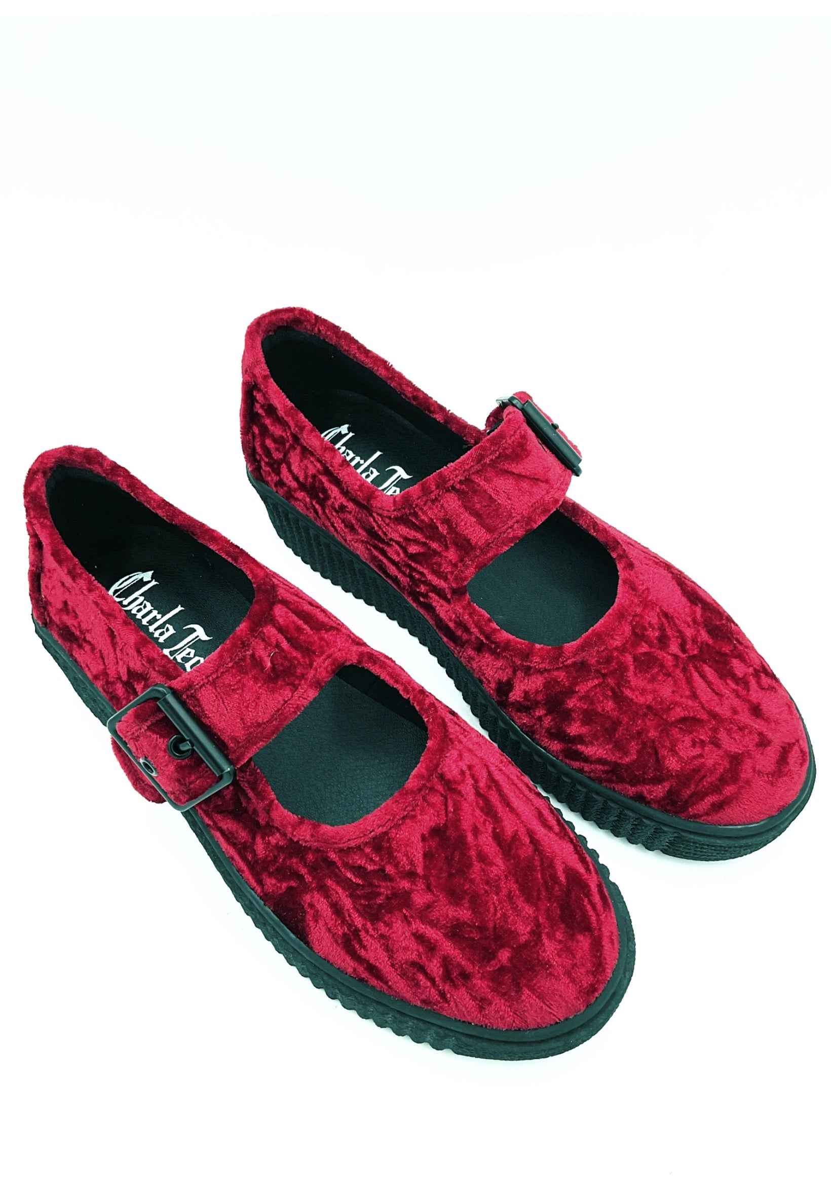 Velvet Crush Maryjane Sneaker - Oxblood by Charla Tedrick
