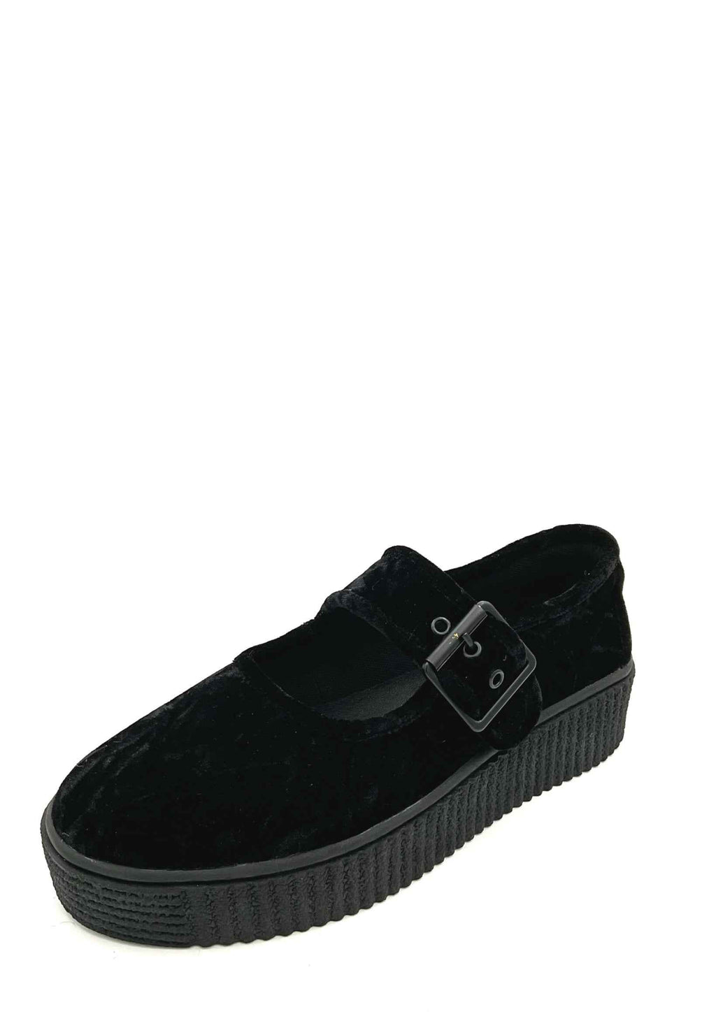 Velvet Crush Maryjane Sneaker - Black by Charla Tedrick