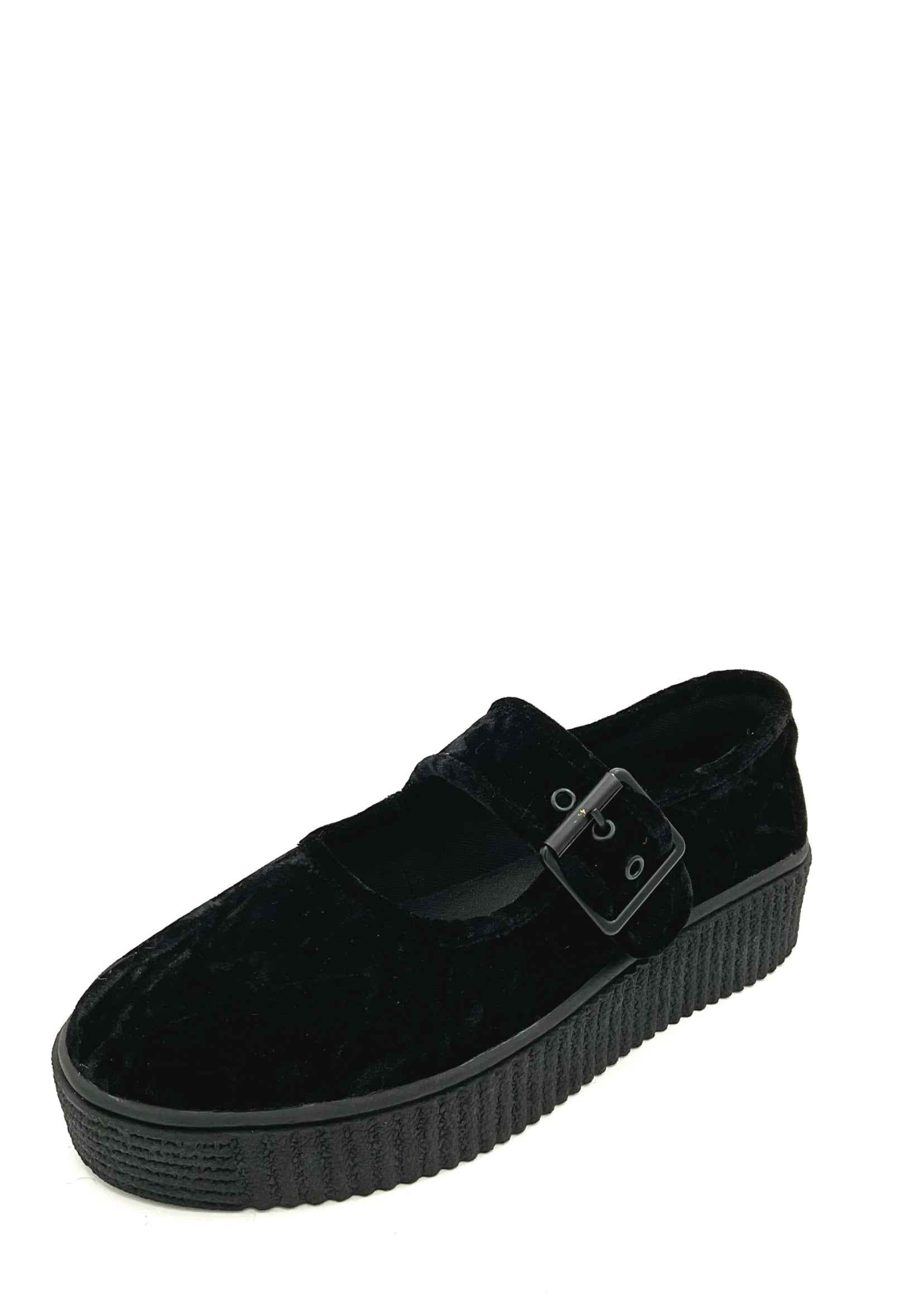 Velvet Crush Maryjane Sneaker - Black by Charla Tedrick