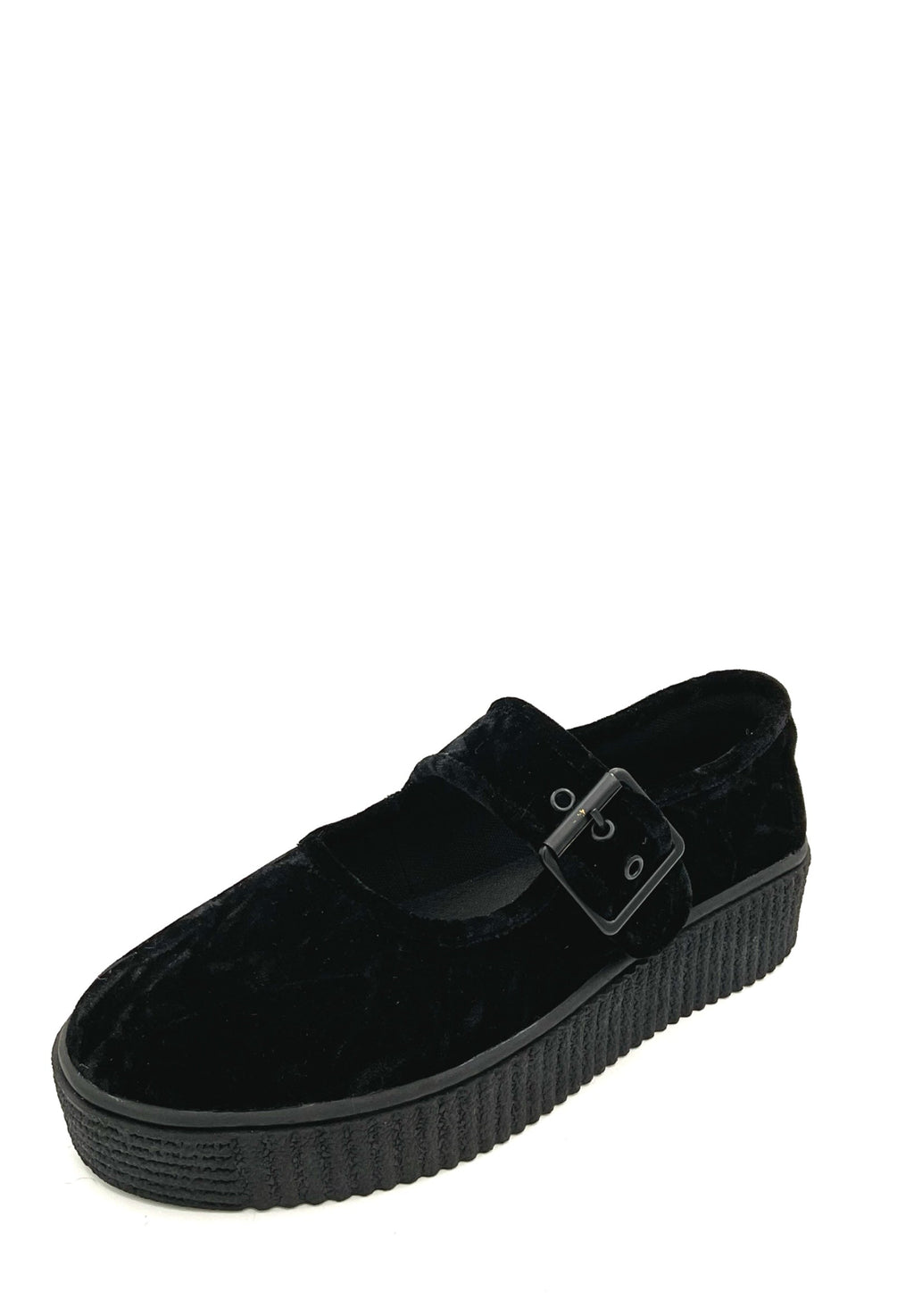 Velvet Crush Maryjane Sneaker - Black by Charla Tedrick