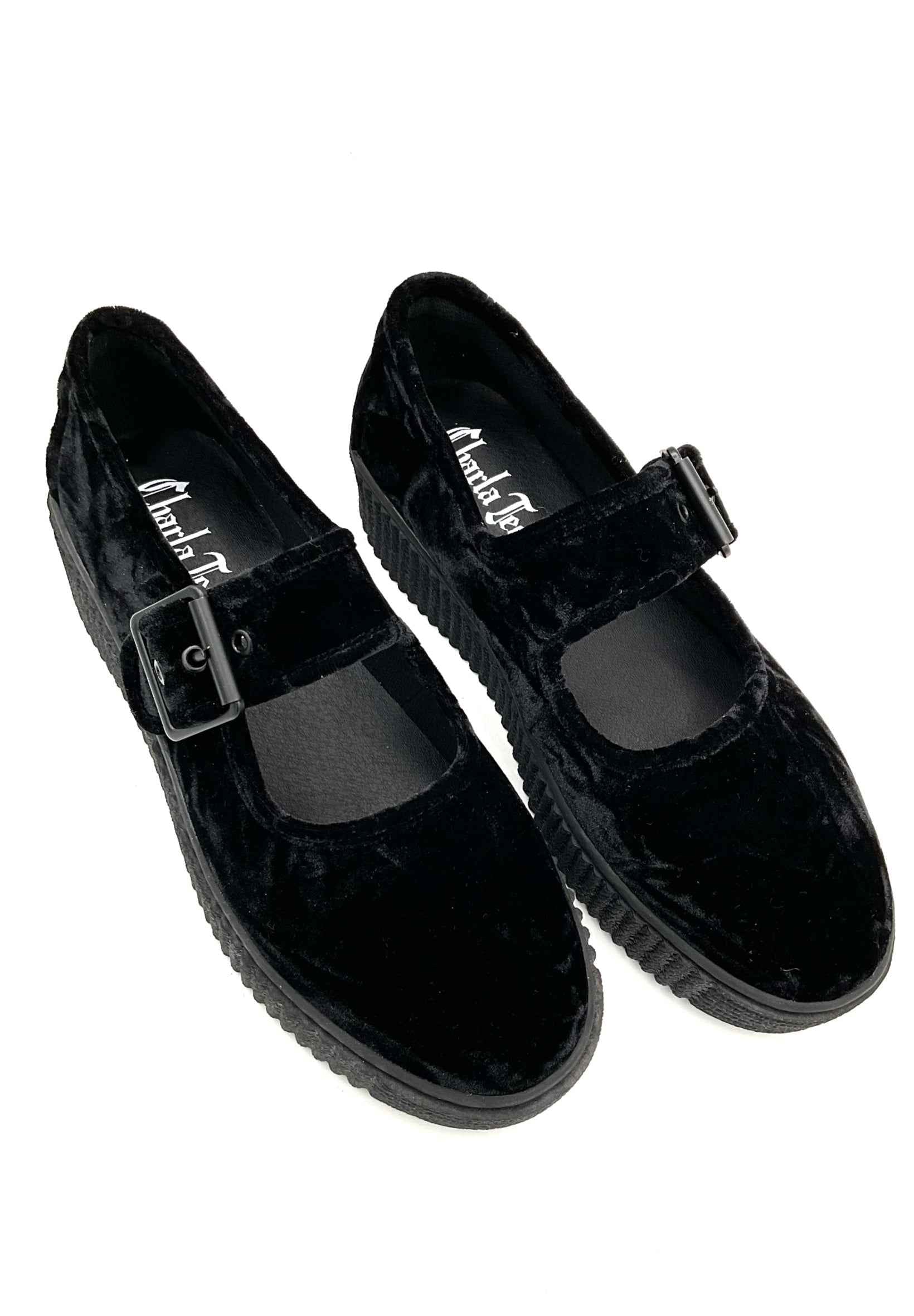 Velvet Crush Maryjane Sneaker - Black by Charla Tedrick