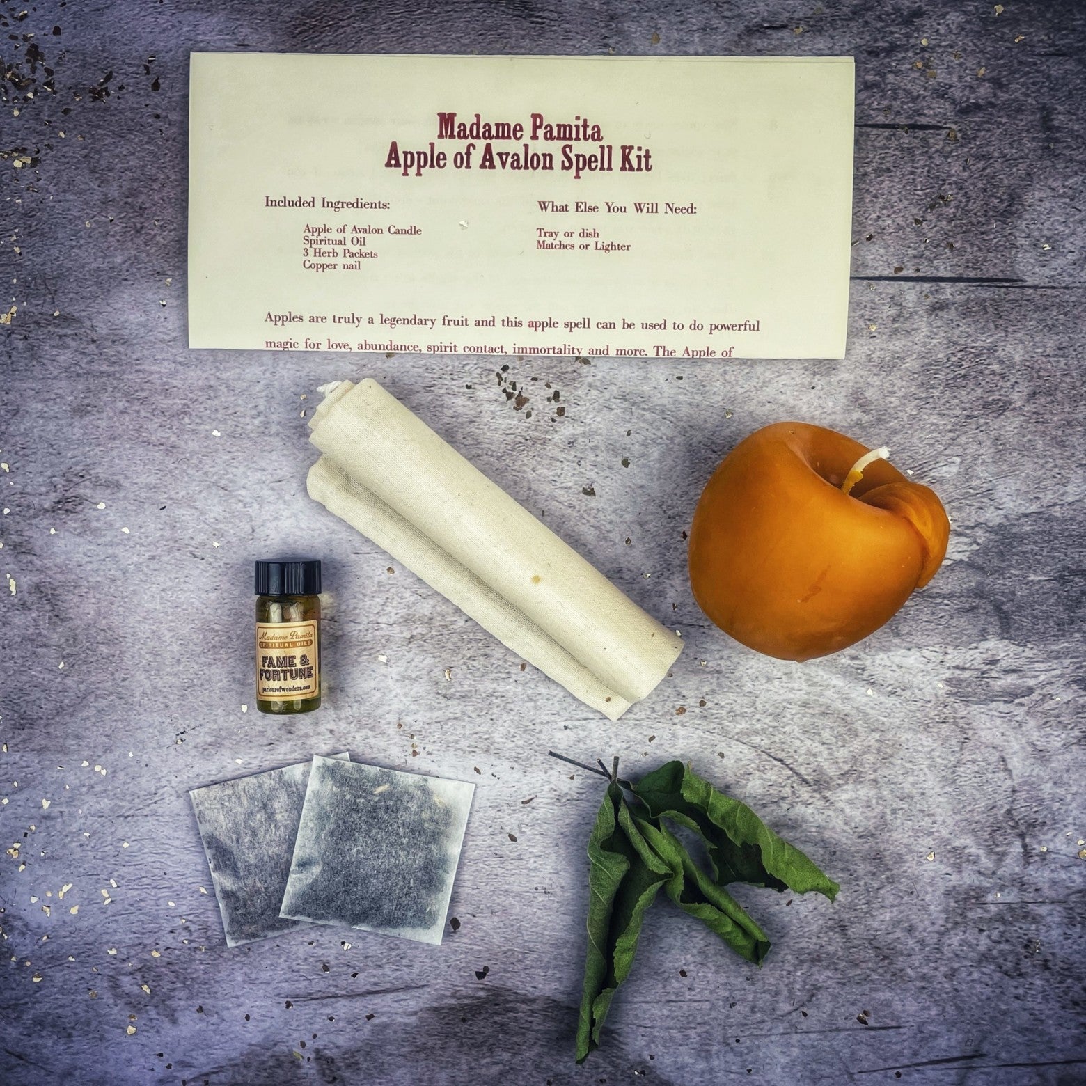 Apple of Avalon Candle Spell Kit - Love, Abundance & Ancient Magic by Parlour of Wonders
