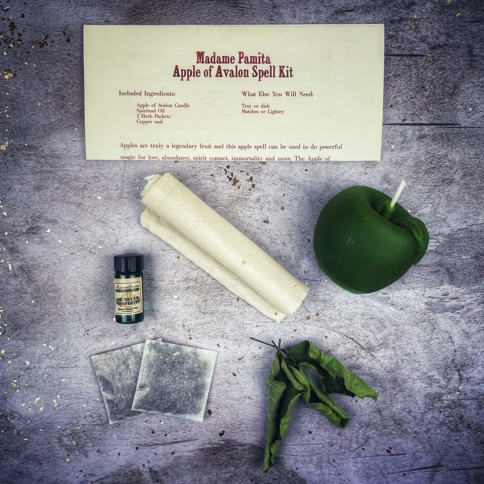 Apple of Avalon Candle Spell Kit - Love, Abundance & Ancient Magic by Parlour of Wonders