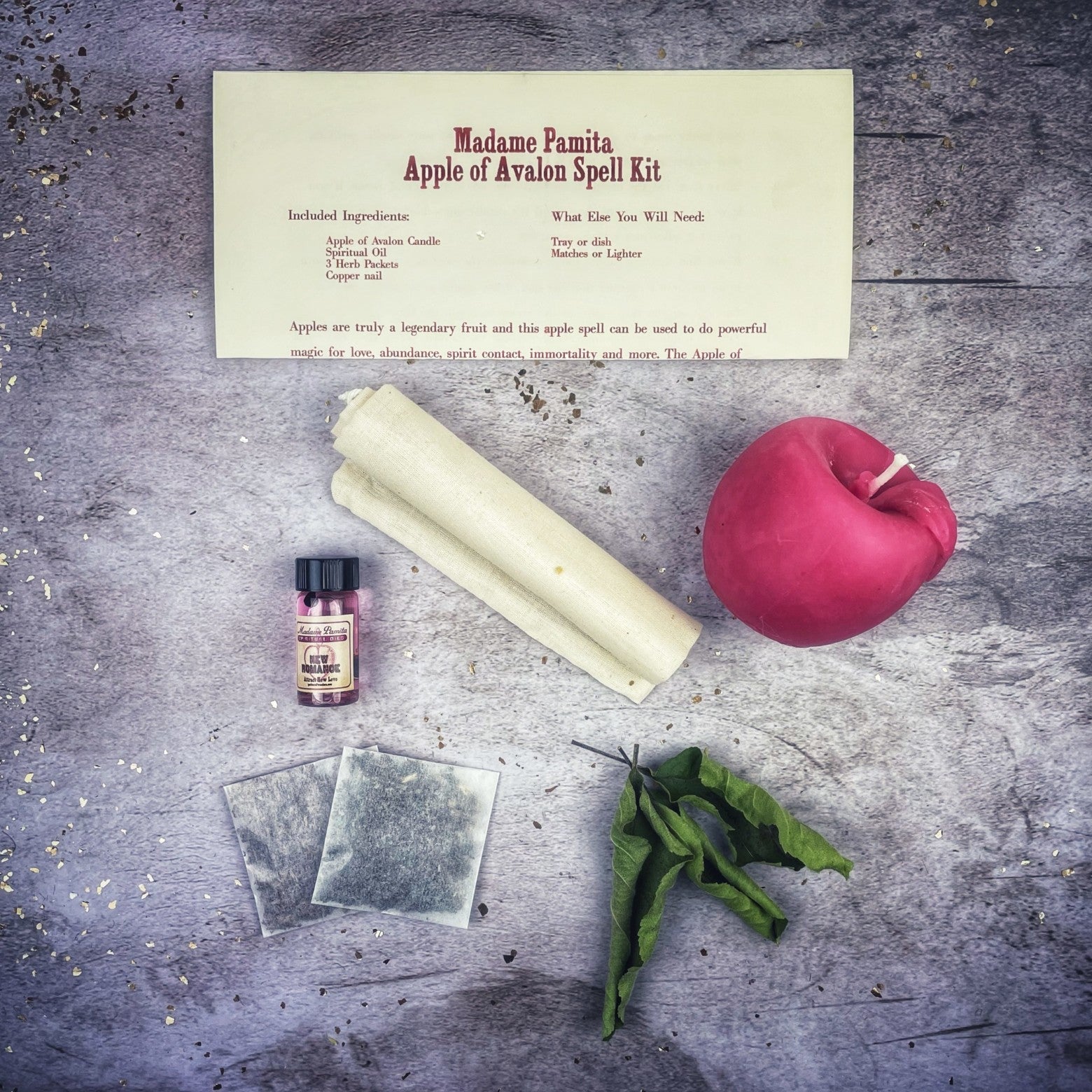 Apple of Avalon Candle Spell Kit - Love, Abundance & Ancient Magic by Parlour of Wonders