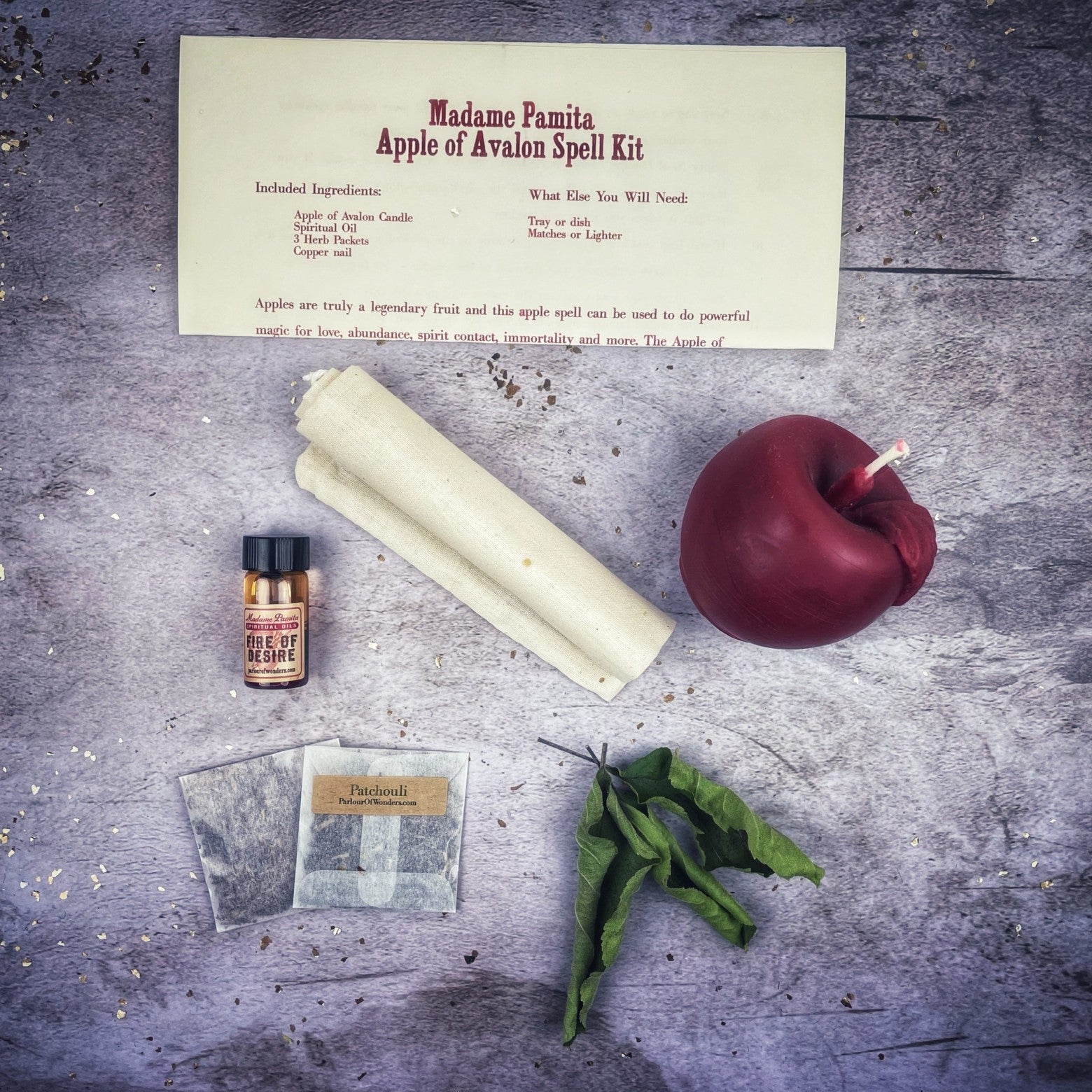 Apple of Avalon Candle Spell Kit - Love, Abundance & Ancient Magic by Parlour of Wonders