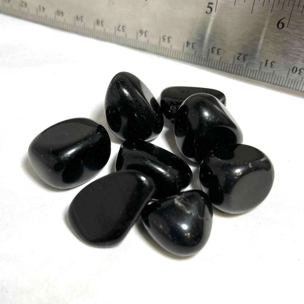 Black Obsidian Tumbled Pocket Stone by Sacred Crystals