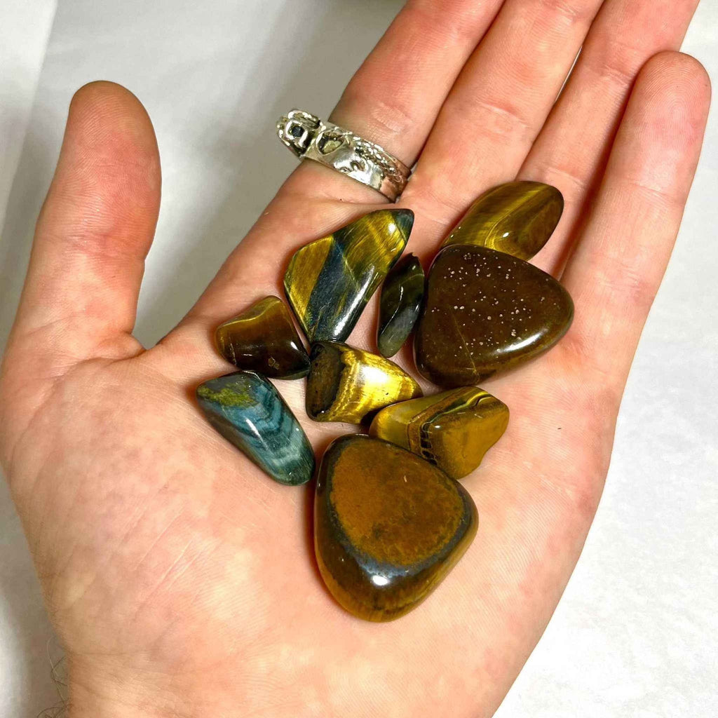 Tiger Eye Tumbled Pocket Stone by Sacred Crystals
