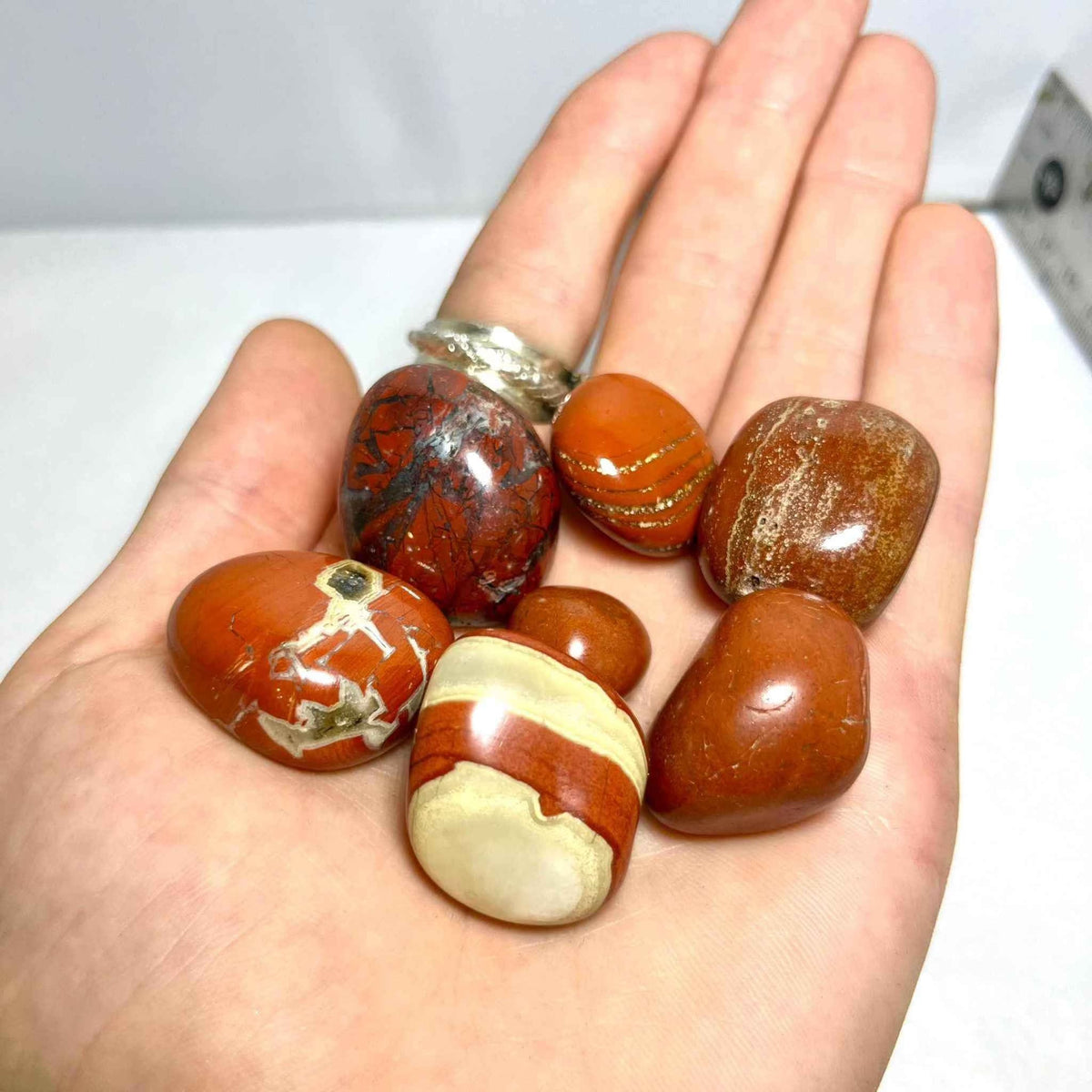 Red Jasper Tumbled Pocket Stone by Sacred Crystals