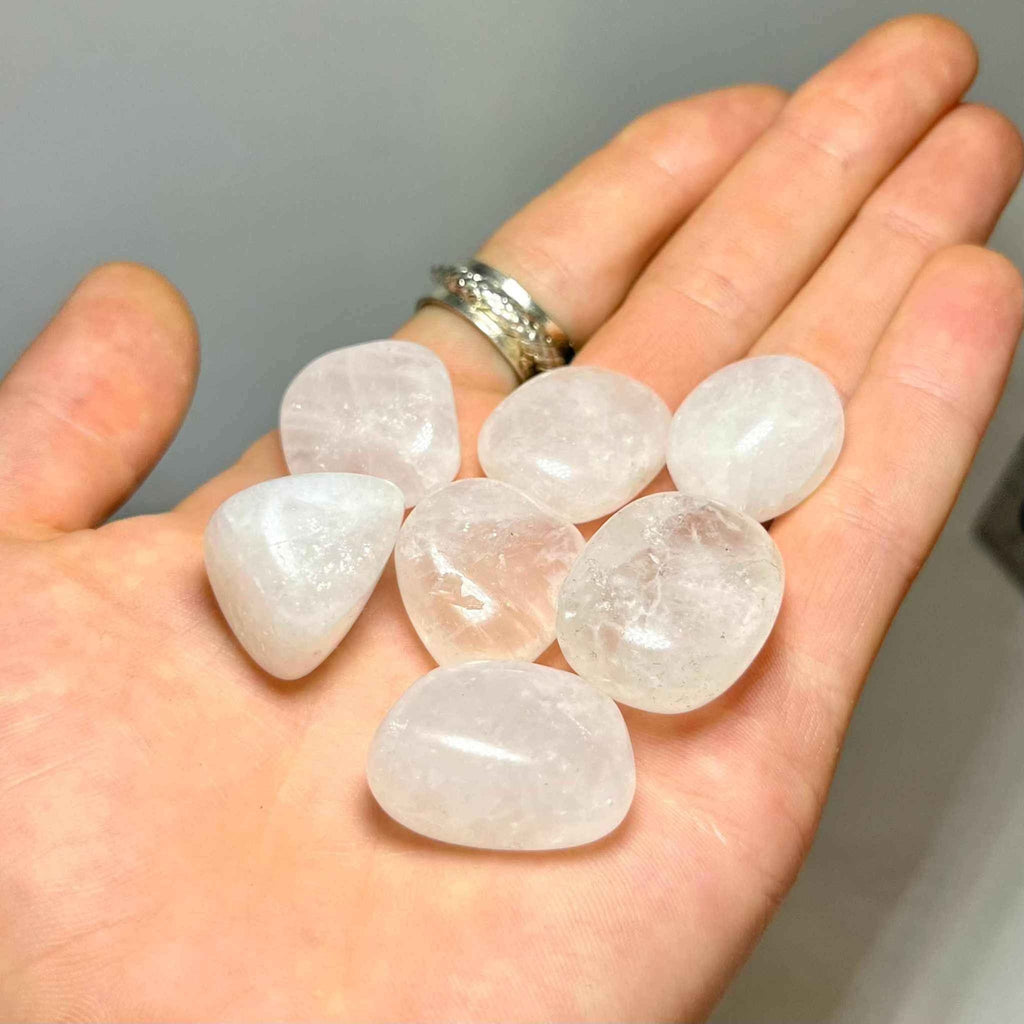 Snow Quartz Tumbled Stone by Sacred Crystals