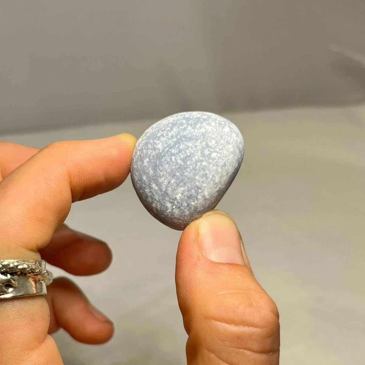 Angelite Tumbled Pocket Stone by Sacred Crystals