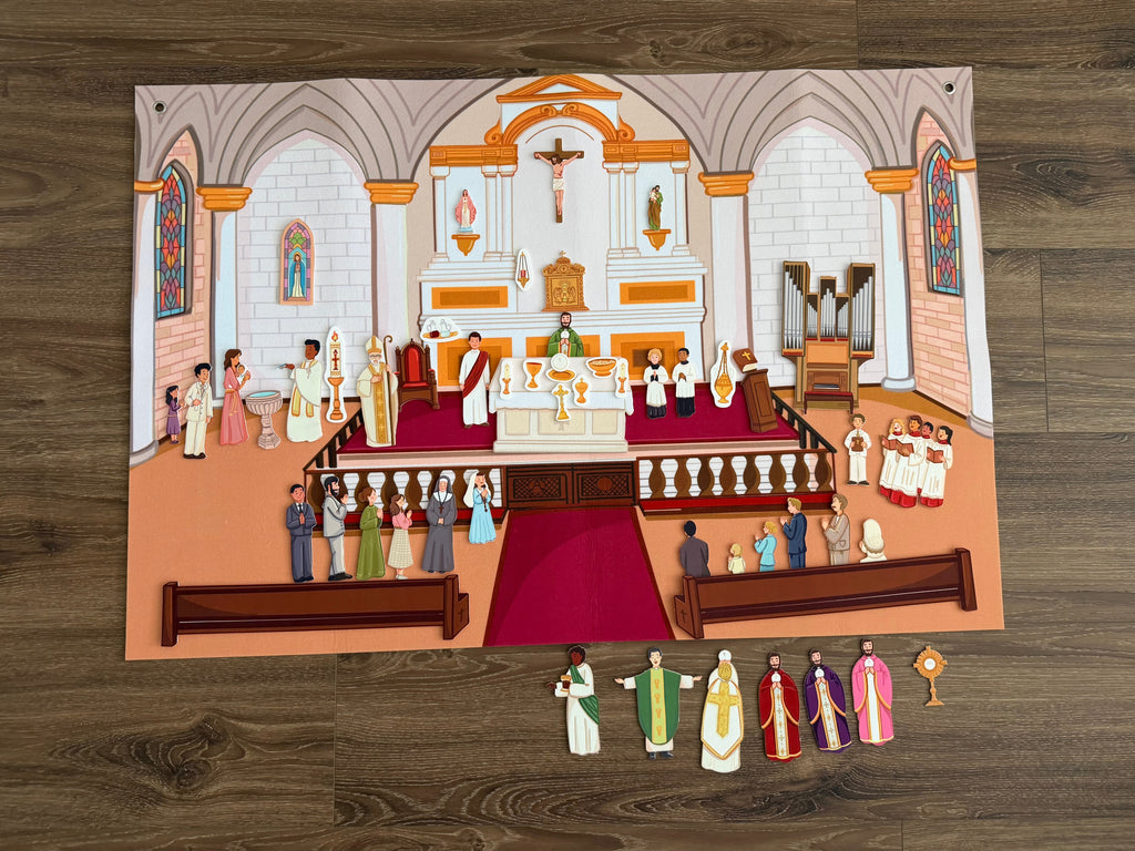 Pray & Play Church Story Board by Saintly Heart