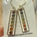 Chakra Bar Dangle Earrings – Sterling Silver by Sacred Crystals