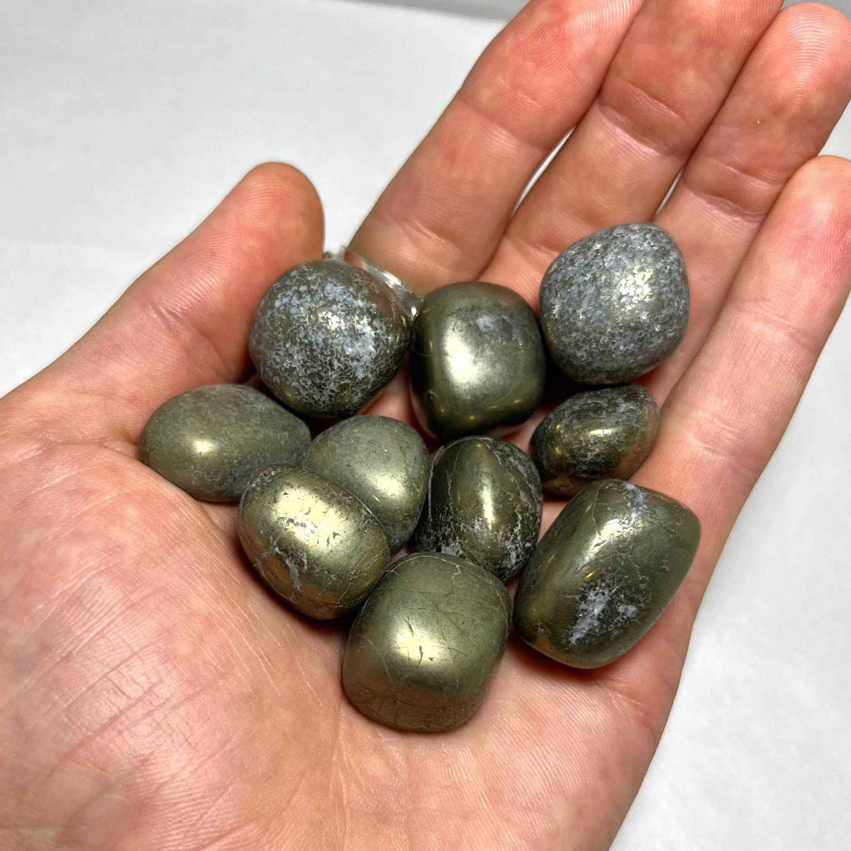 Pyrite Tumbled Stone by Sacred Crystals