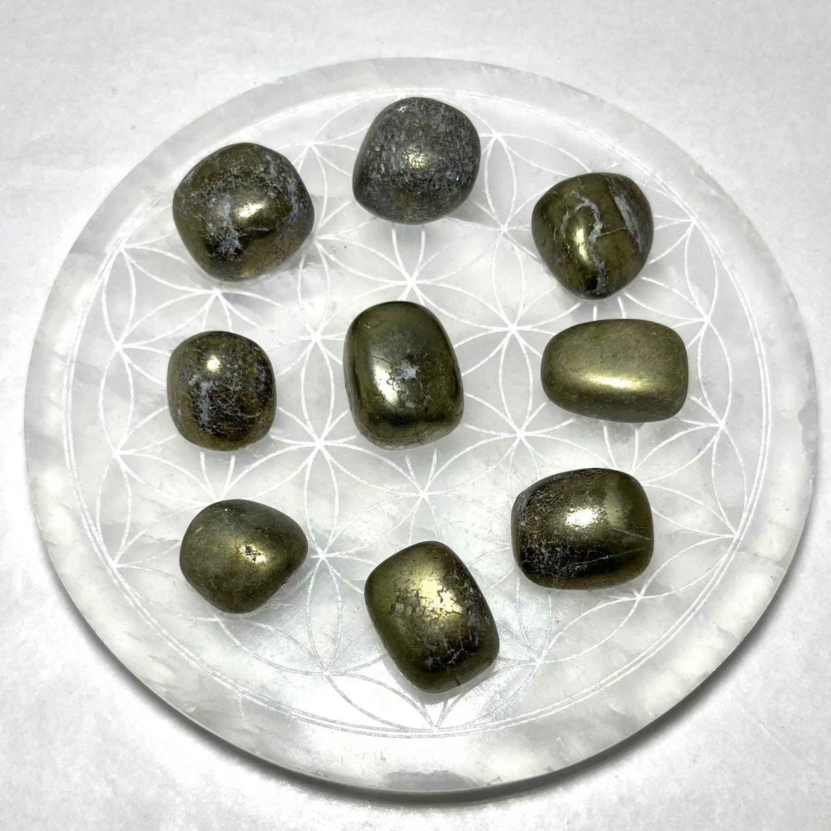 Pyrite Tumbled Stone by Sacred Crystals