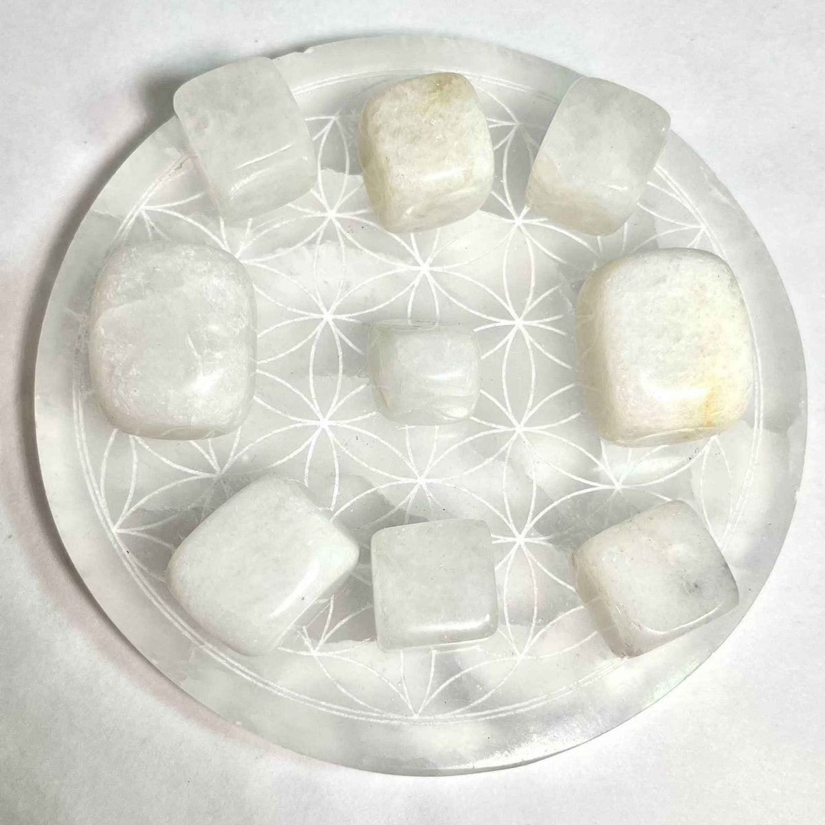 White Jade Tumbled Stone by Sacred Crystals