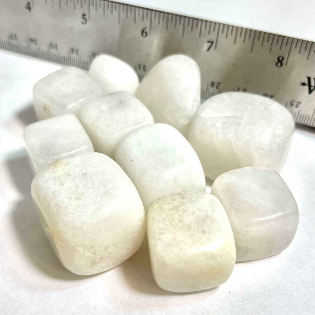 White Jade Tumbled Stone by Sacred Crystals