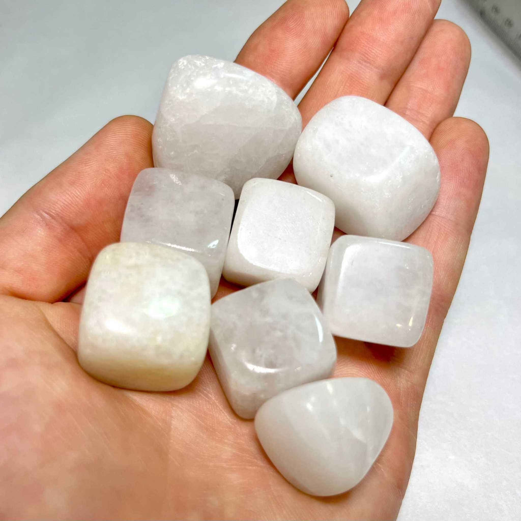 White Jade Tumbled Stone by Sacred Crystals