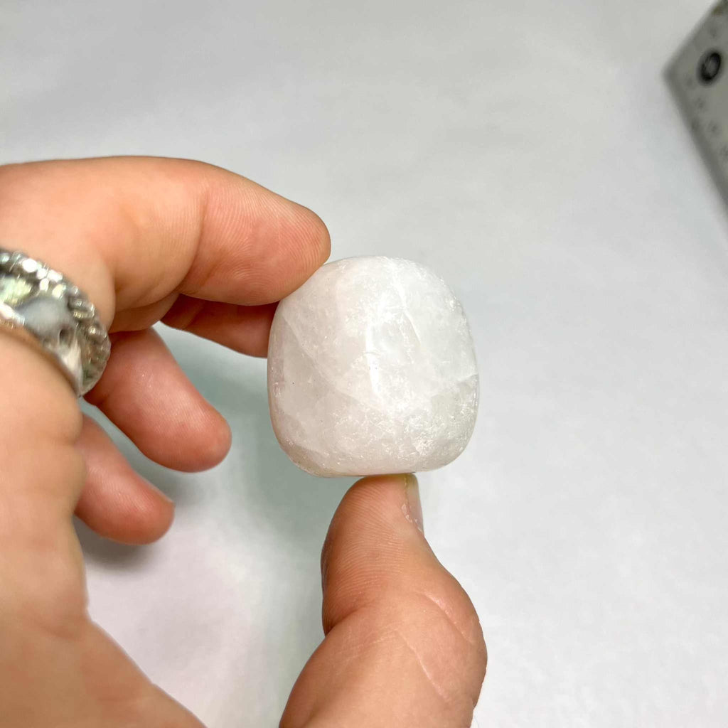 White Jade Tumbled Stone by Sacred Crystals