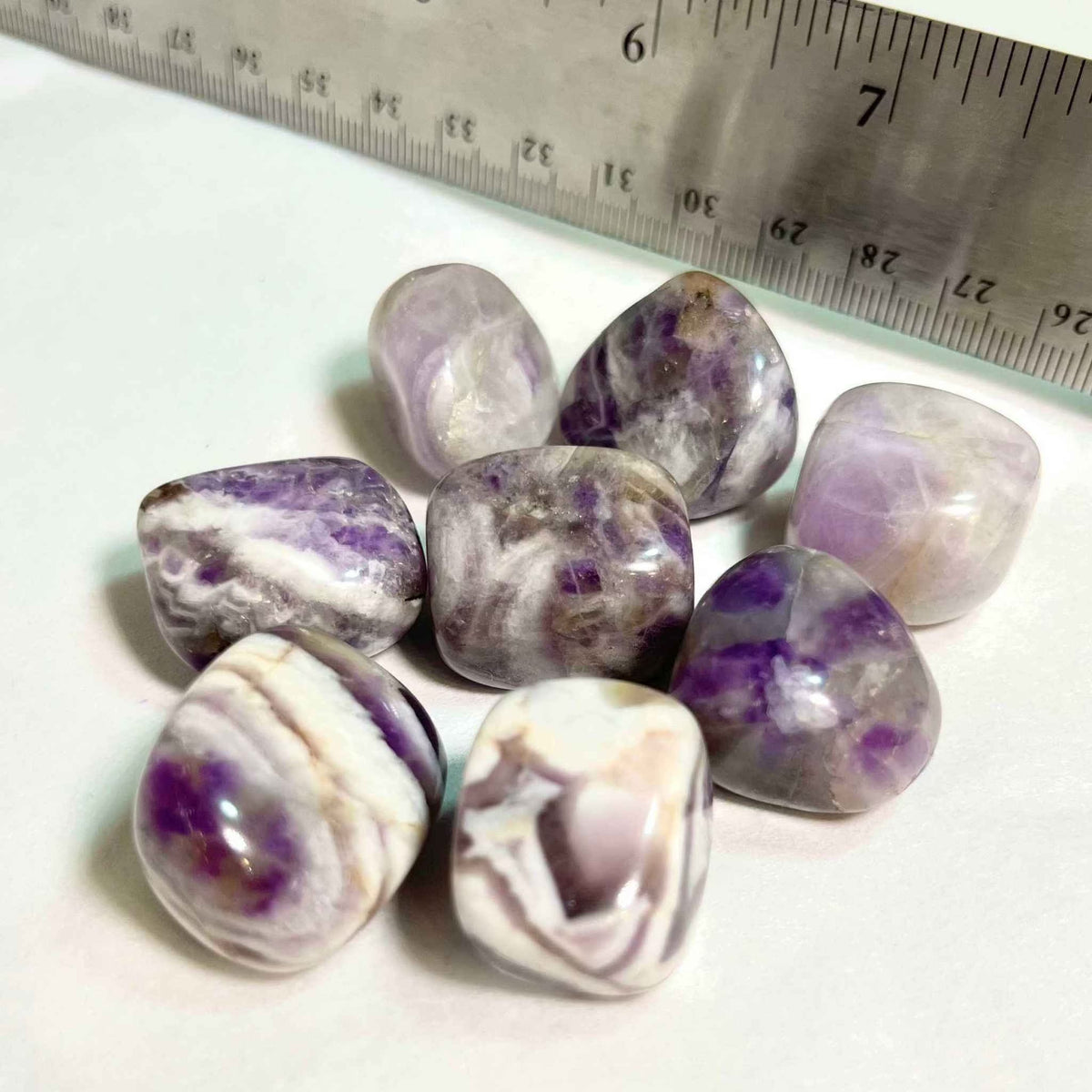 Chevron Amethyst Tumbled Stone by Sacred Crystals