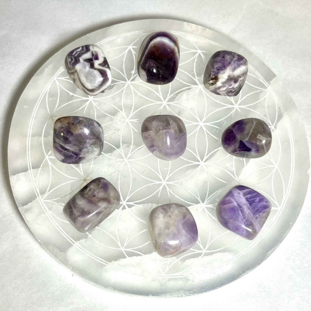 Chevron Amethyst Tumbled Stone by Sacred Crystals