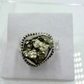 Sterling Silver Bezeled Rough Pyrite Ring - Size 7 - Protective, Abundant & Grounding by Sacred Crystals
