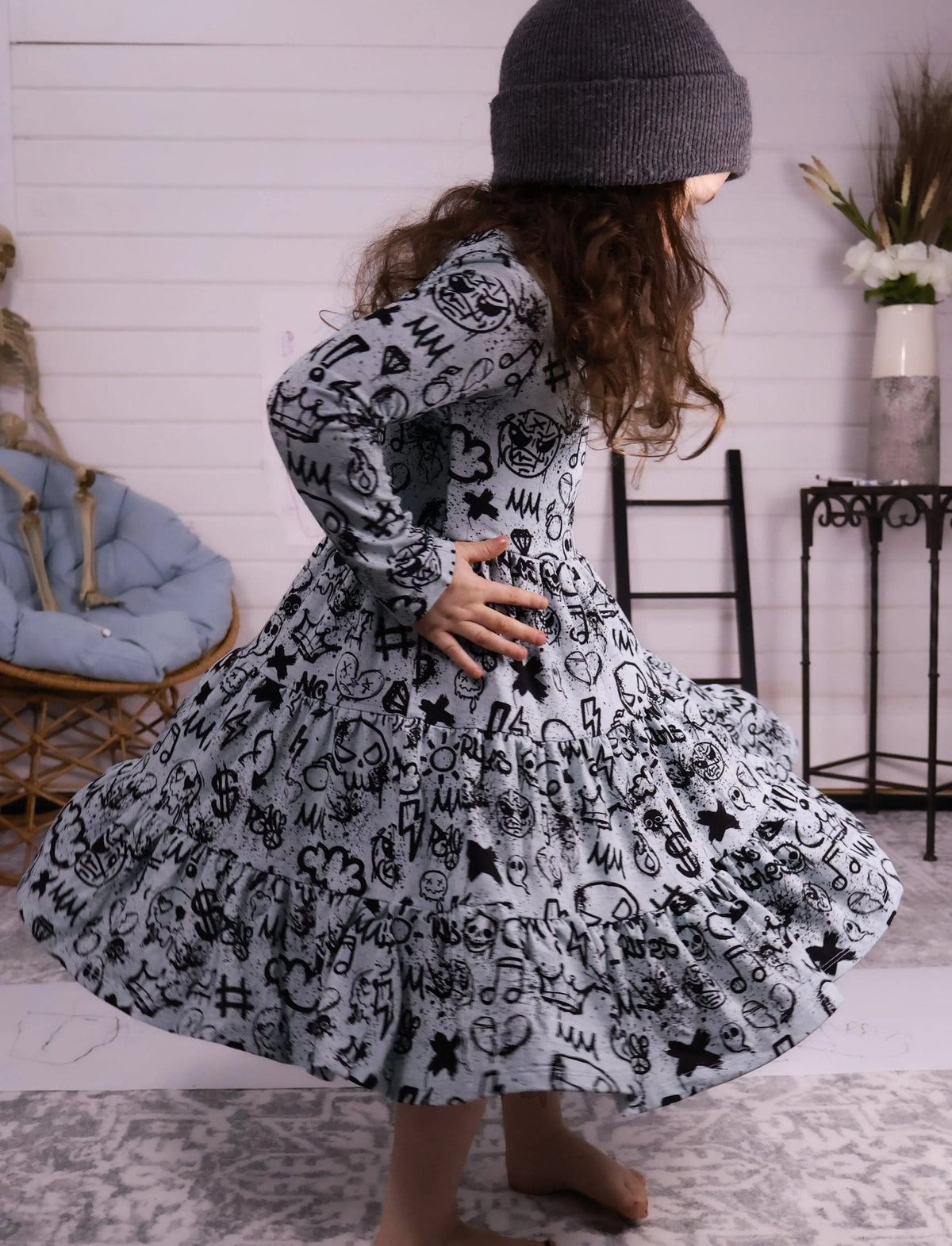 Long Sleeve Twirl Dress & Short Set by Minikin Mischief Clothing Co.