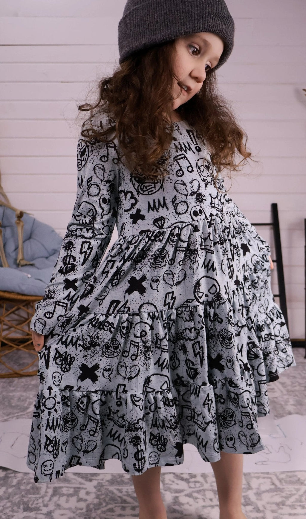 Long Sleeve Twirl Dress & Short Set by Minikin Mischief Clothing Co.