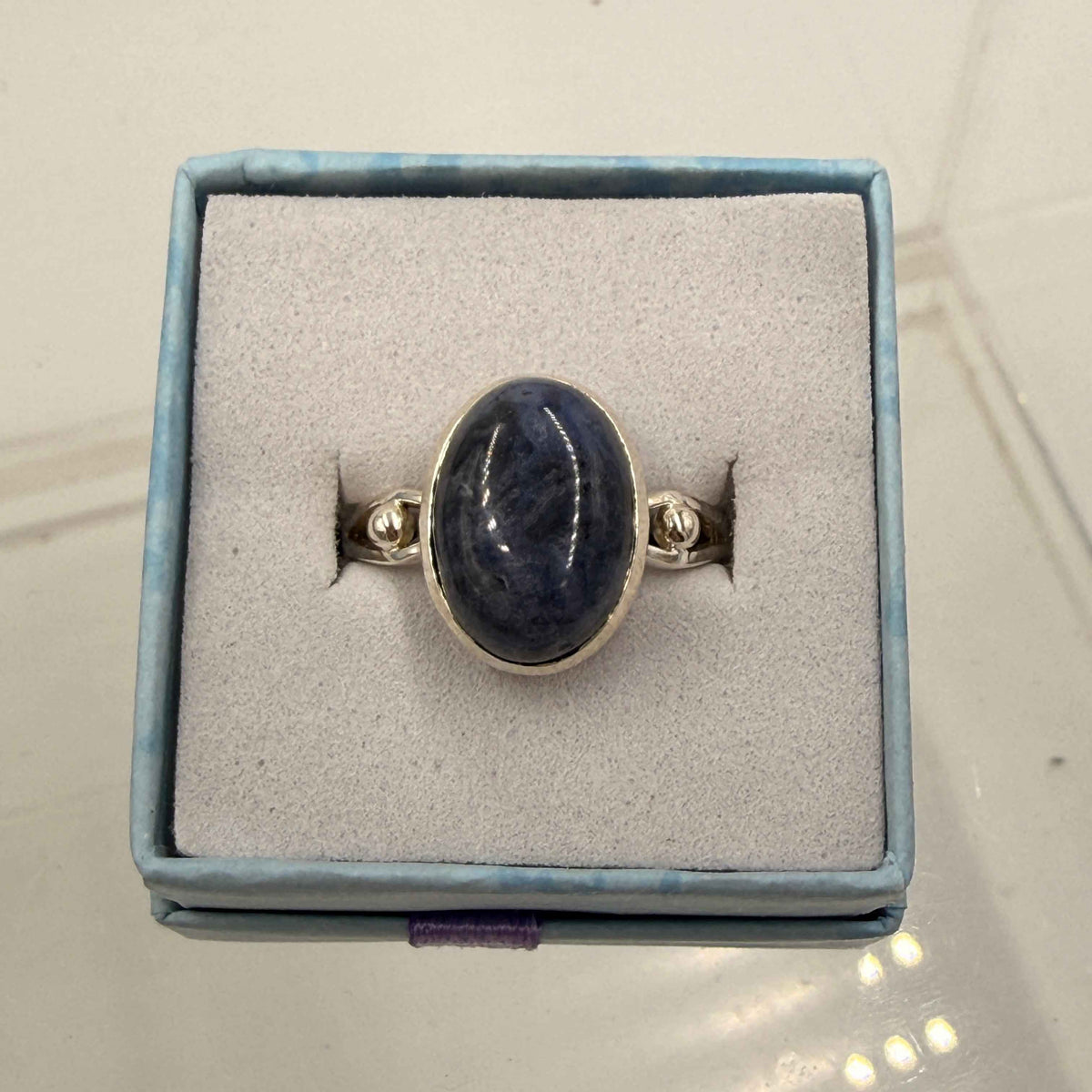 Sterling Silver Split Bead Banded Pietersite Ring - Size 9 - Grounding, Transformative & Insightful by Sacred Crystals